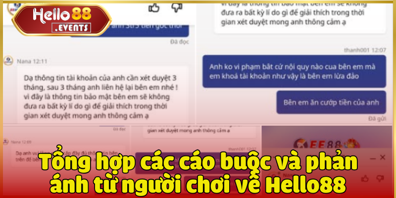 Nhà cái có bị phốt không? Sự thật cần biết ngay trong 2025! 2 Tổng hợp các cáo buộc và phản ánh từ người chơi về Hello88