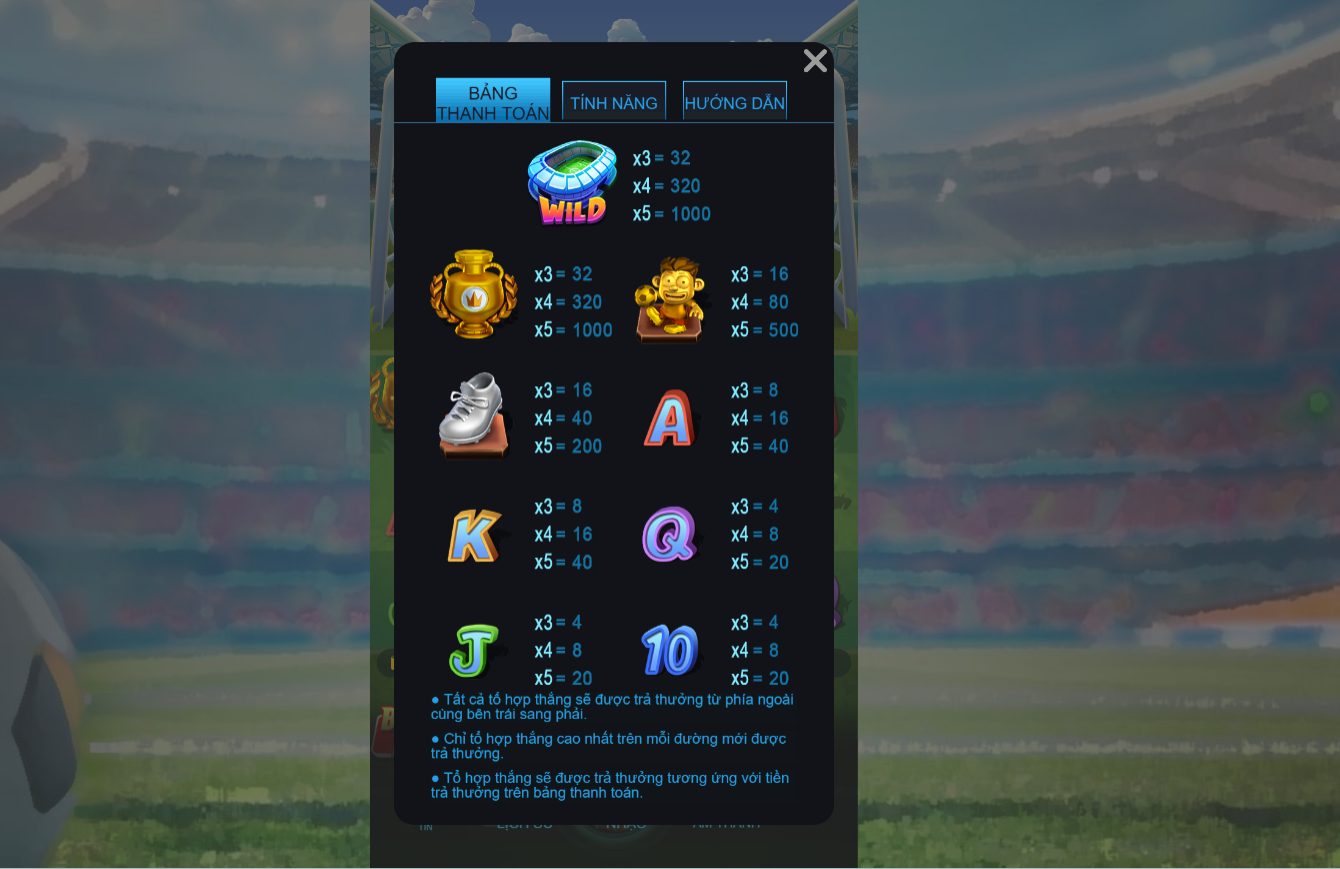 Sức nóng bóng đá – tựa game slot cực hot tại Hello88 2 Luật chơi slot game Sức nóng bóng đá