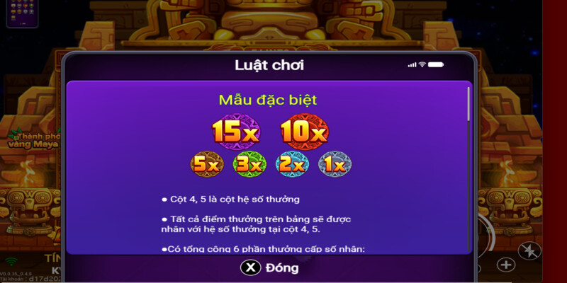 Hello88 – YGR Thành phố vàng Maya 3: Slot game hệ số khủng 3 Bảng tỷ lệ biểu tượng – Ai cũng có thể thắng lớn